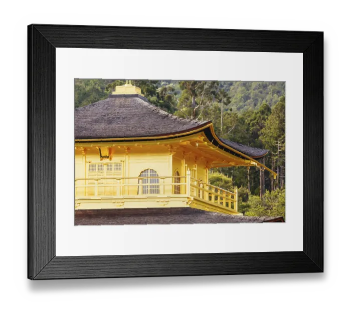 Framed Print : The world famous Kinkakuji Temple (The Golden Pavilion) in Kyoto