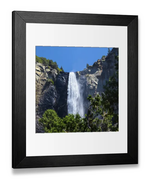 Framed Print : Waterfall in Yosemite National Park