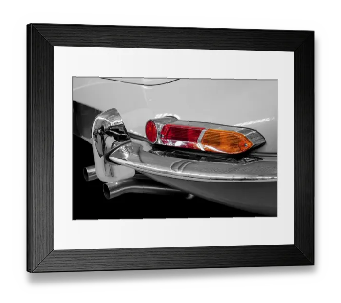Framed Print : Oldtimer detail, Jaguar E Series 1 Framed Print : Oldtimer detail, Jaguar E Series 1