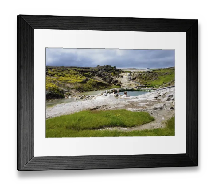 Framed Print : Pool, Kjolur, Hot Pot, Hveravellir