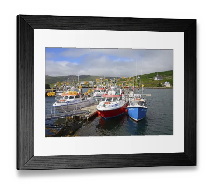 Framed Print : Harbour, Holmavik, Westfjords, Iceland
