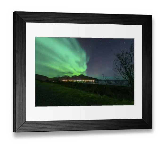 Framed Print : Aurora borealis at Tromvik, Norway