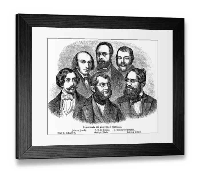 Framed Print : Members of the Prussian Parliament
