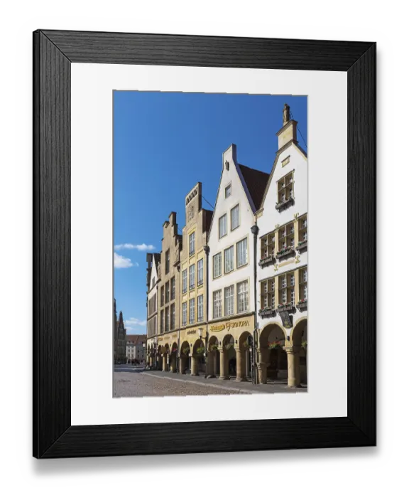 Framed Print : Historic gabled houses at Prinzipalmarkt