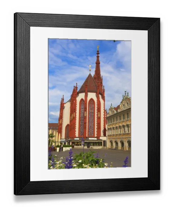 Framed Print : Wurzburg, Lady Chapel, Market Square Framed Print : Wurzburg, Lady Chapel, Market Square