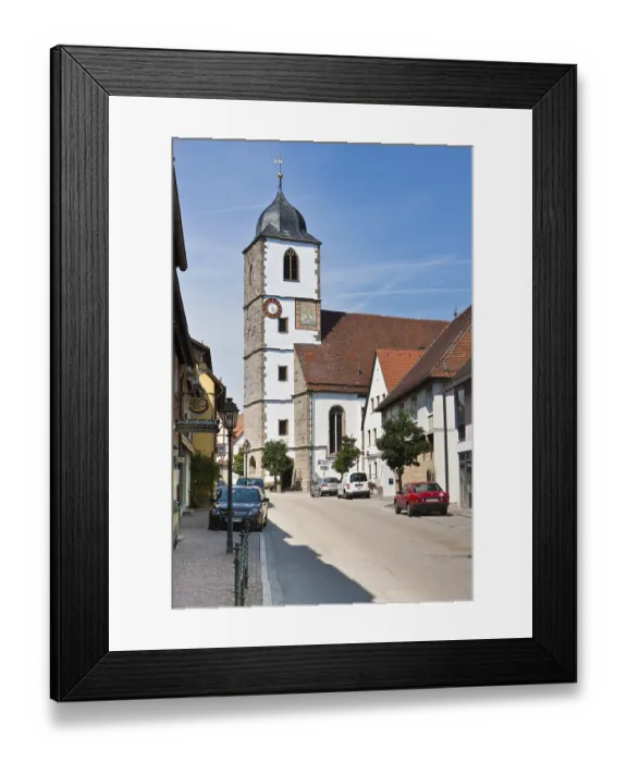 Framed Print : Evangelical City Church, Waldenburg
