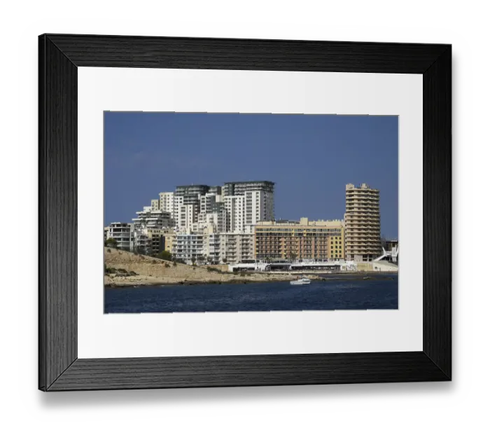 Framed Print : View of the town of Sliema, Malta Framed Print : View of the town of Sliema, Malta