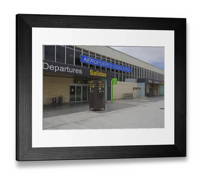 Framed Print : Entrance area to Tenerife South Reina Sofia Airport