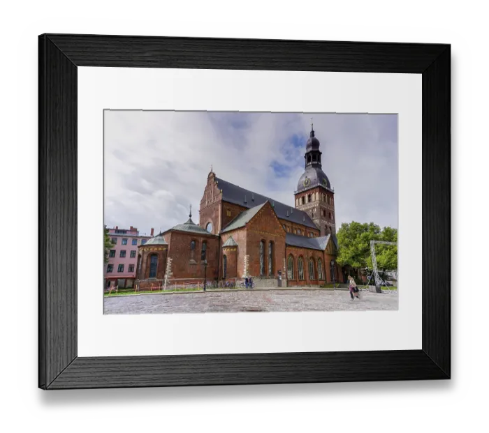 Framed Print : Riga, Latvia - 19 August, 2021: view of the historic city center in Riga