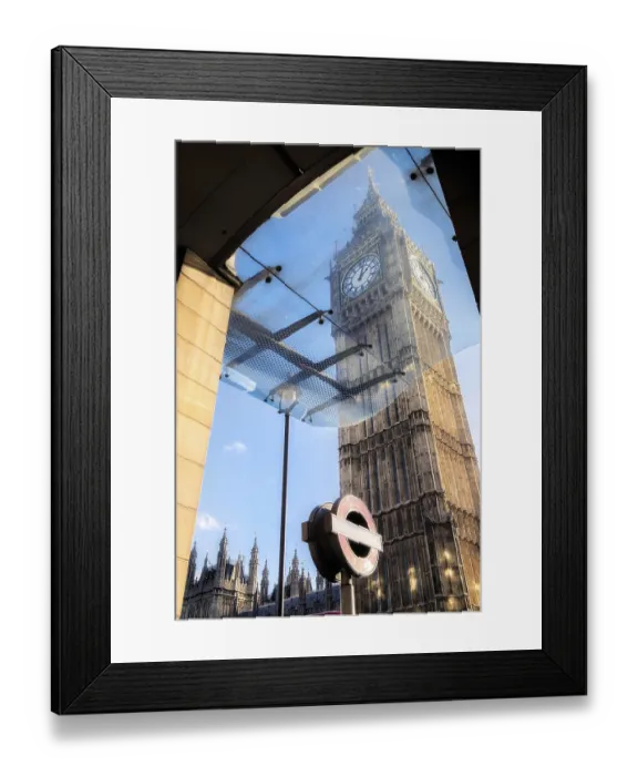 Framed Print : View of Big Ben from the exit of Embankment Tube Station Framed Print : View of Big Ben from the exit of Embankment Tube Station