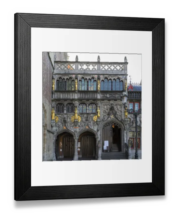 Framed Print : The Basilica of the Holy Blood in Market Square Bruges West Flanders Belgium Framed Print : The Basilica of the Holy Blood in Market Square Bruges West Flanders Belgium