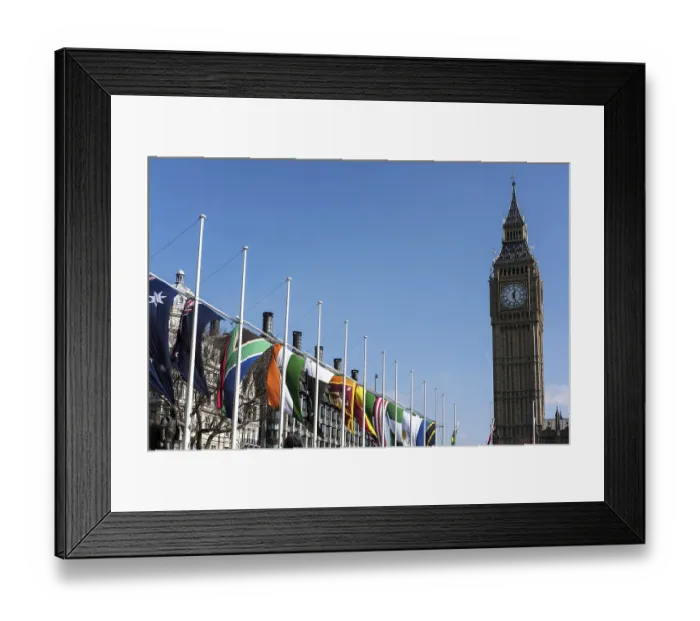 Framed Print : View of Big Ben across Parliament Square