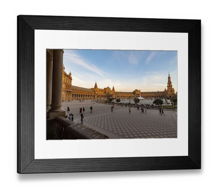 Framed Print : Plaza de Espana in Seville, Andalucia
