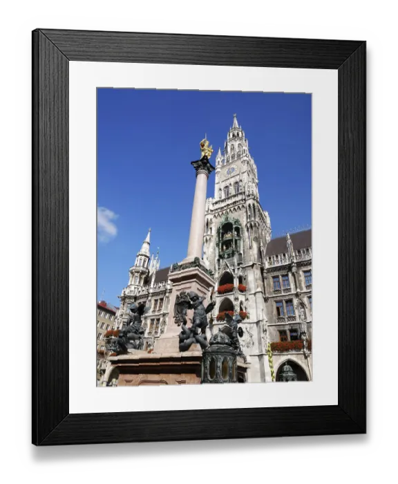 Framed Print : City hall of Munich at the Marienplatz