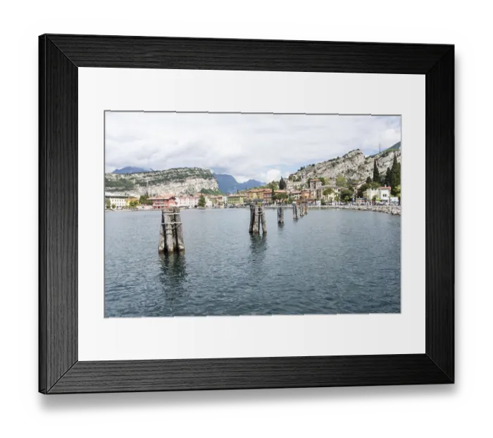 Framed Print : TORBOLE, ITALY, APRIL 22: The village of Torbole