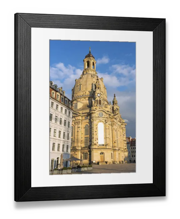 Framed Print : The restored Church of Our Lady in Dresden