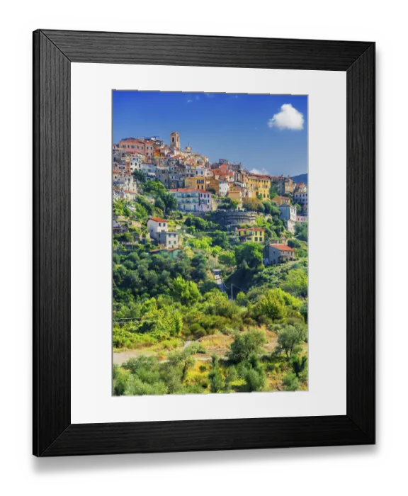 Framed Print : View of Perinaldo in the Province of Imperia