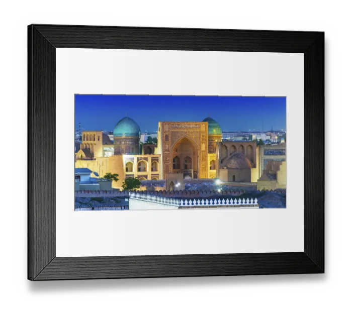Framed Print : View of the Historic Centre of Bukhara, Uzbekistan