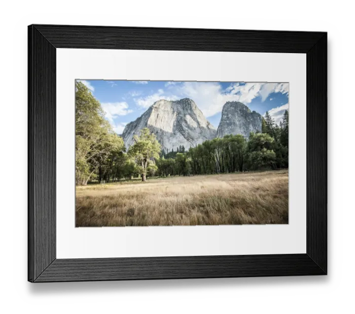 Framed Print : Yosemite half dome with meadow