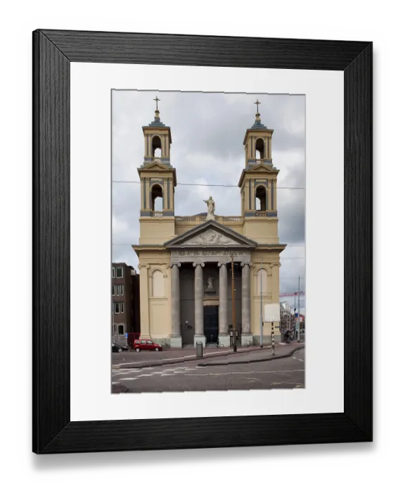 Framed Print : Neoclassical Moses and Aaron Church (Dutch: Mozes en Aaronkerk) in Amsterdam