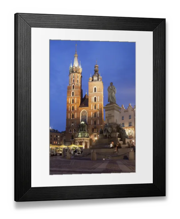 Framed Print : Krakow in Poland at night