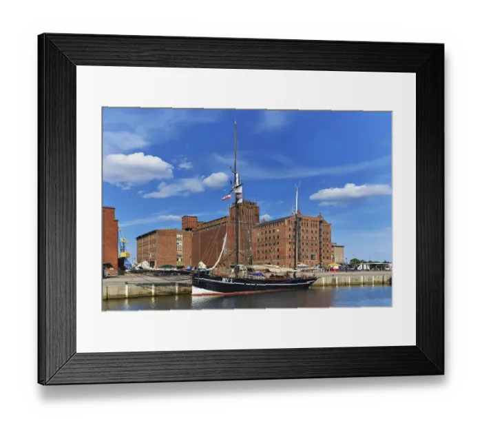 Framed Print : Oldtown and world heritage Wismar