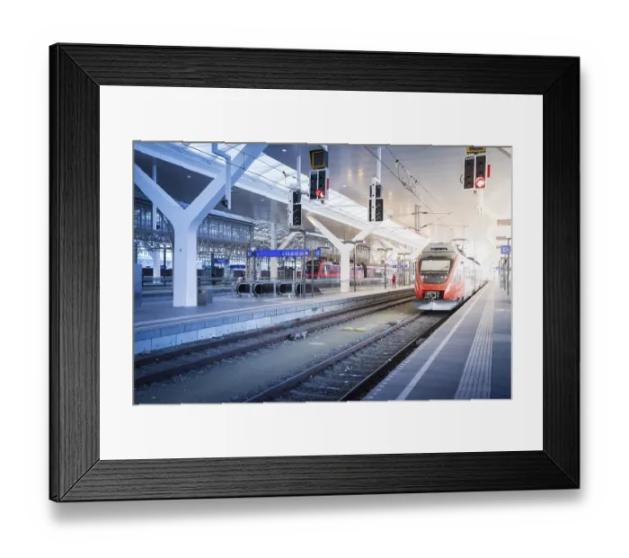 Framed Print : Travelling scene on train station Framed Print : Travelling scene on train station