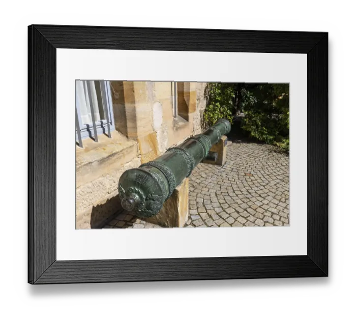 Framed Print : Iron cannon barrel in Veste Coburg, Bavaria