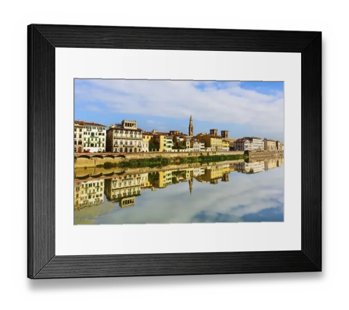Framed Print : Florence, Italy city view with Basilica Santa Croce tower