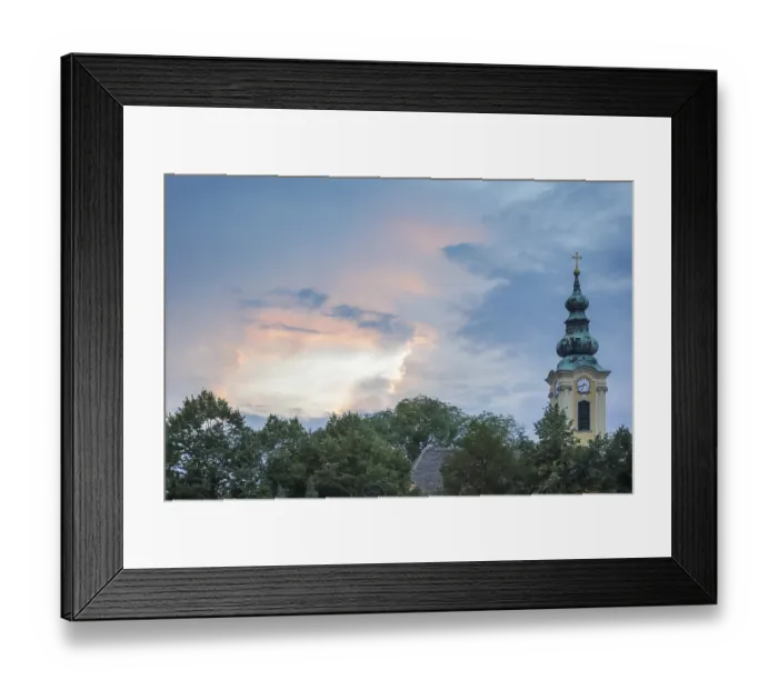 Framed Print : View of the Szent Peter foplebania templom in Budapest