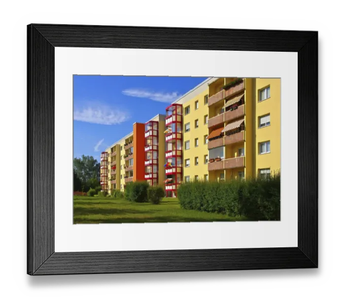 Framed Print : GroBraschen residential area Framed Print : GroBraschen residential area