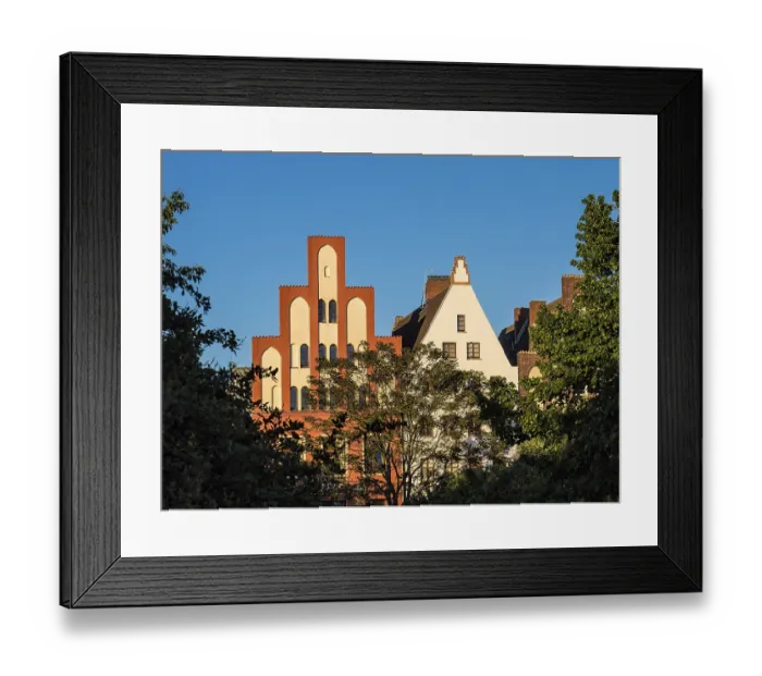 Framed Print : View of historic buildings in Rostock Framed Print : View of historic buildings in Rostock