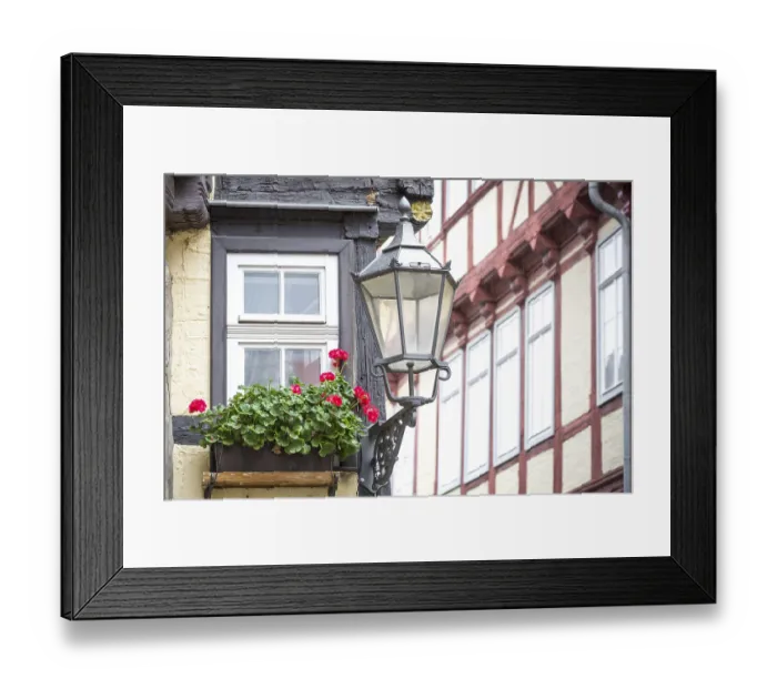 Framed Print : Half-timbered houses in Quedlinbrug