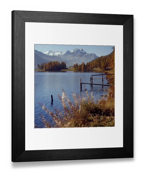 Framed Print : Lake Champer, Engadine, Switzerland