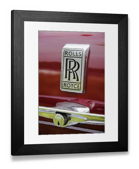 Framed Print : Logo, lettering, Rolls Royce, English vintage car Framed Print : Logo, lettering, Rolls Royce, English vintage car