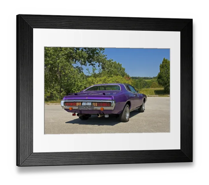 Framed Print : Vintage Dodge Charger SE, built in 1974
