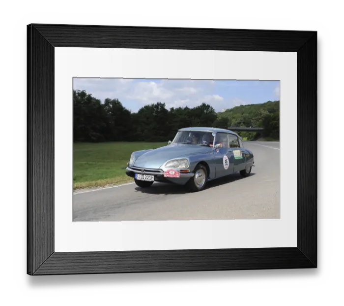 Framed Print : Citroen DS, 1971, 98 hp, being driven by Dietmar Gruen