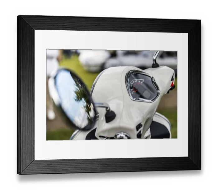 Framed Print : Close-up of a scooter. Otzenrath