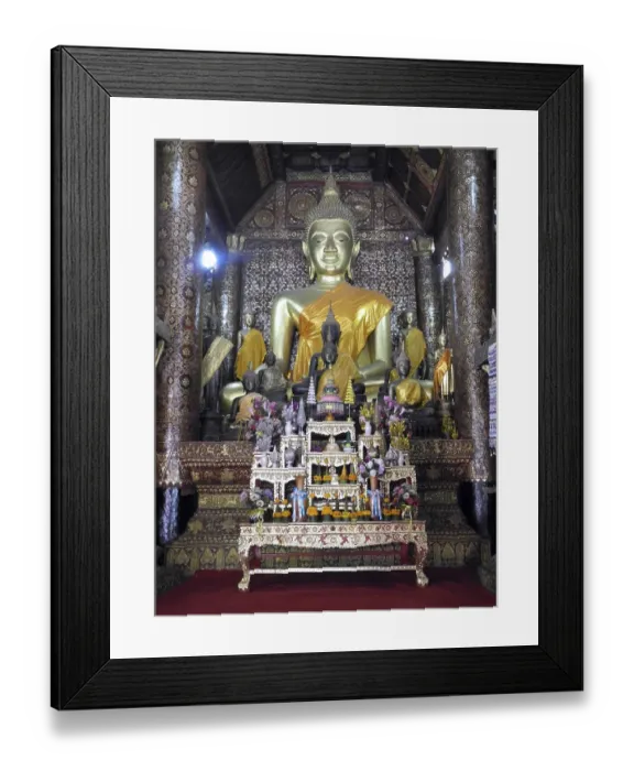 Framed Print : Altar, Buddha, Wat Xieng Thong Temple