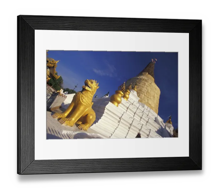 Framed Print : Kuthodaw Paya and golden statue Framed Print : Kuthodaw Paya and golden statue