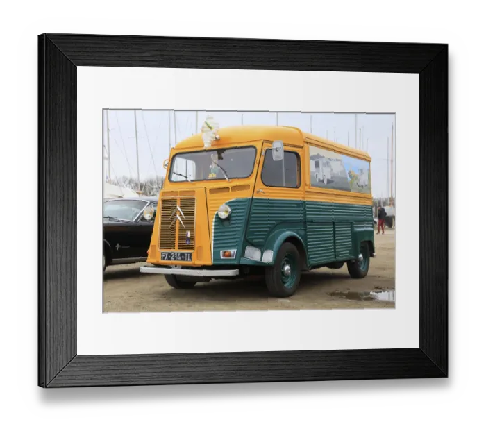 Framed Print : Citroen Type H van, classic car meeting