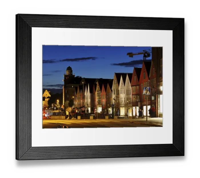 Framed Print : Wooden houses, Bryggen, the German shipyard Framed Print : Wooden houses, Bryggen, the German shipyard