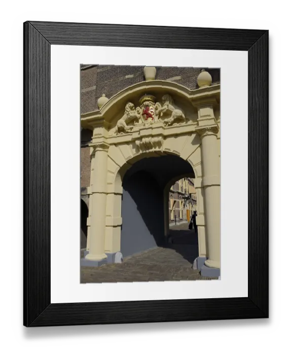 Framed Print : Portal, Het Binnenhof, seat of the Dutch Parliament