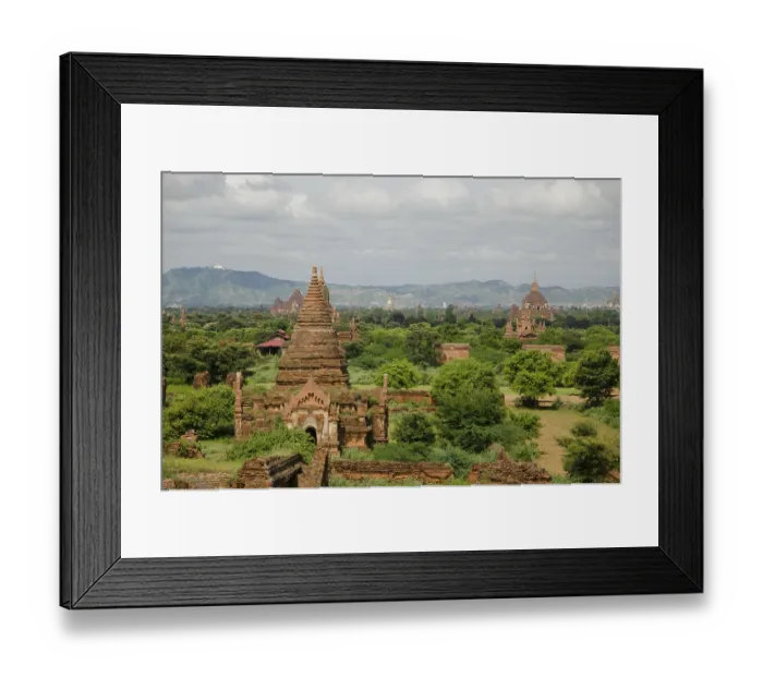 Framed Print : Pagoda field, Buddhist pagodas