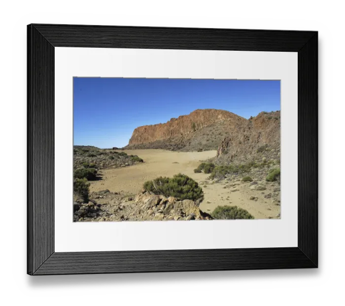 Framed Print : Rock formation Risco de la Fortaleza on hiking trail 1