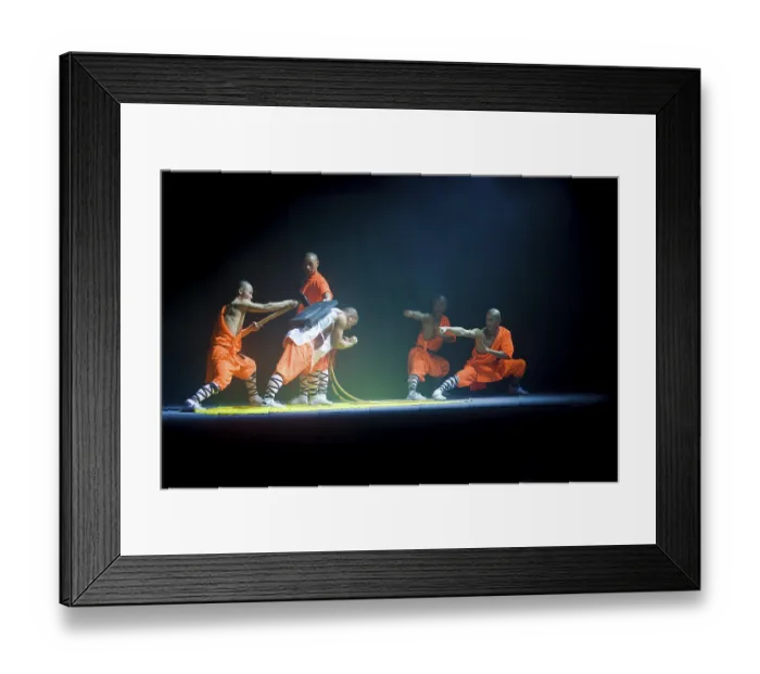 Framed Print : Shaolin monks during a show on the 22nd of March 2009 in Berlin Framed Print : Shaolin monks during a show on the 22nd of March 2009 in Berlin