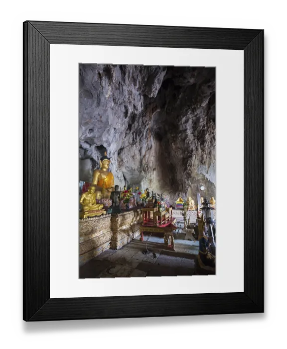 Framed Print : Statues or sculptures in the Buddha Cave