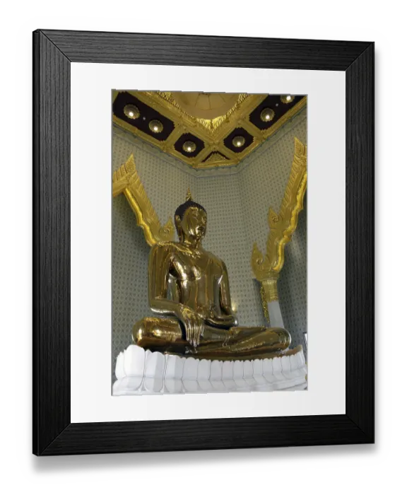 Framed Print : Buddha statue in the Temple of the Golden Buddha or Wat Traimit