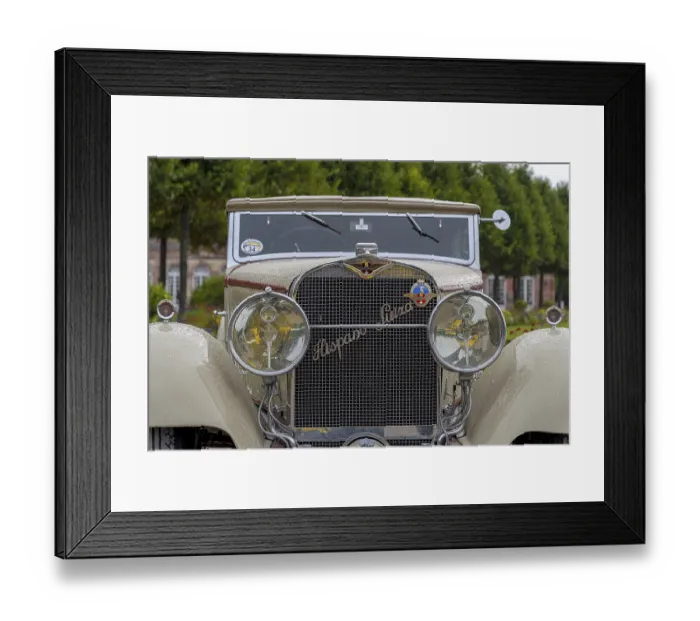 Framed Print : Classic car Hispano Suiza H6B, Cabriolet Spohn