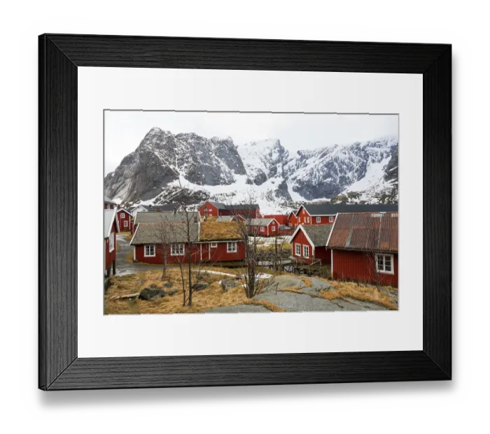 Framed Print : Fishing village Reine, Moskensoya Framed Print : Fishing village Reine, Moskensoya